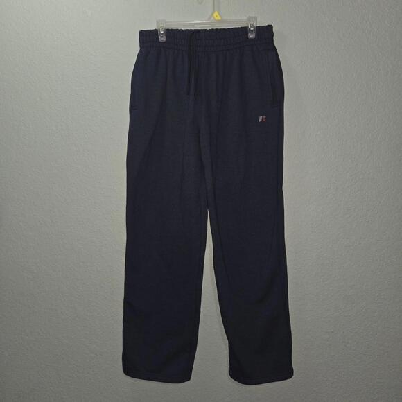 VTG Russell Athletic Sweatpants Mens sz L Navy Blue Drawstring Cotton - Picture 1 of 11